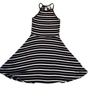 Mossimo Supply Co Mini Dress Knit Navy Burg Pink White Fit & Flaire Woman's XS